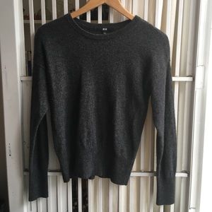 Uniqlo 100% cashmere sweater charcoal S